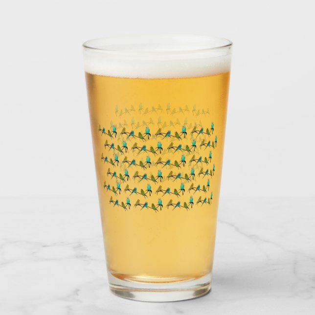 Verre Budgie Frenzy Glass (Dos (rempli))