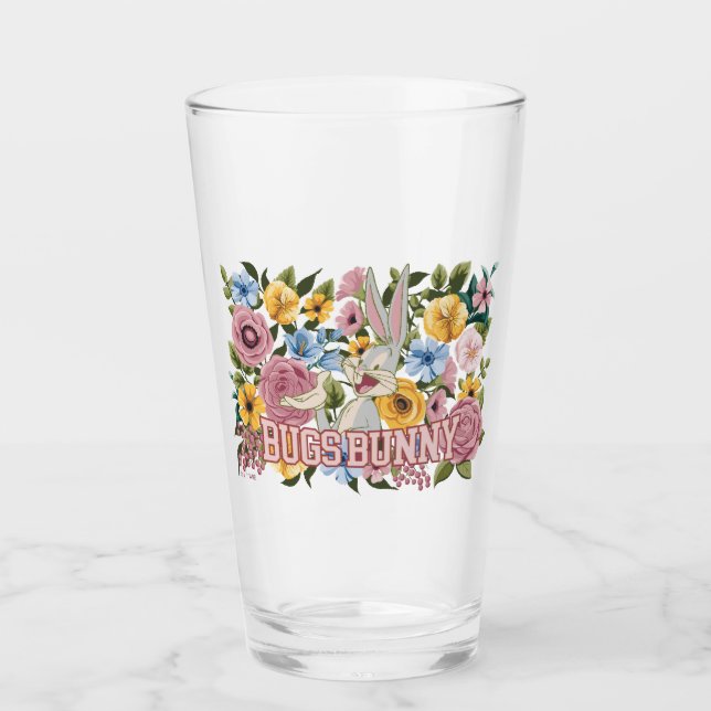 Verre BUGS BUNNY™ Broderie Florale Graphique (Devant)