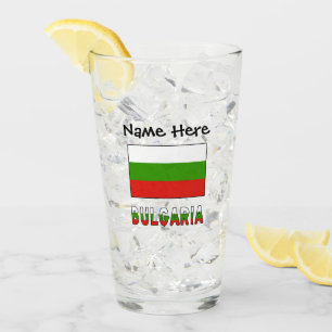 Verre Bulgarie et drapeau bulgare Personnalisé