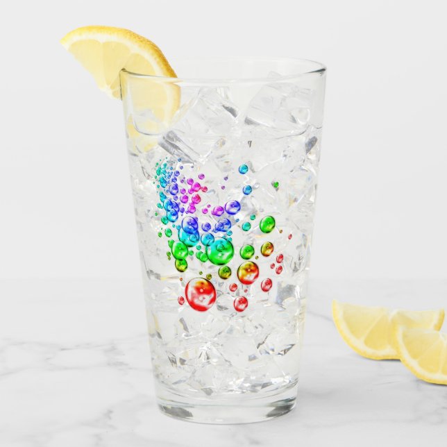 Verre Bulles colorées (Devant glace)