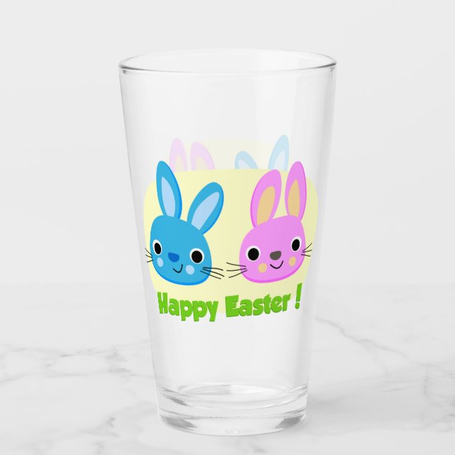 VERRE BUNNIES "HAPPY EASTER" (Devant)