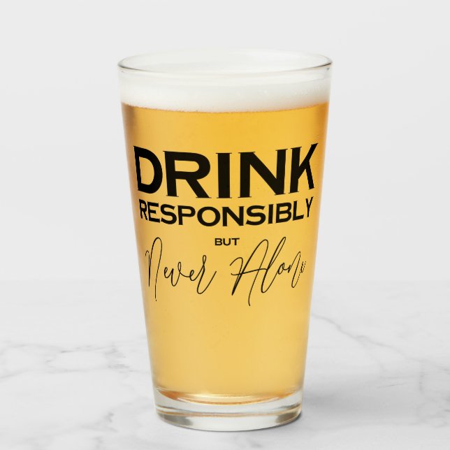 Verre Buvez la responsabilité mais jamais seul Octoberfe (Devant (rempli))