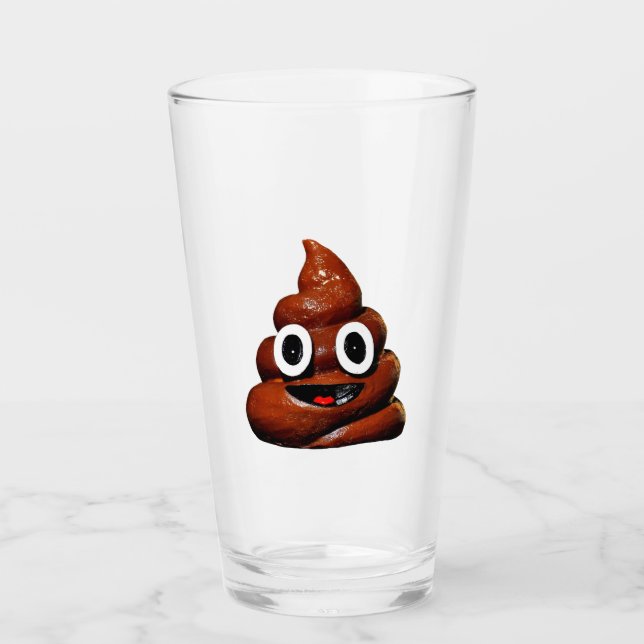 Verre Caca, émoji, gobelet 🥃 (Devant)