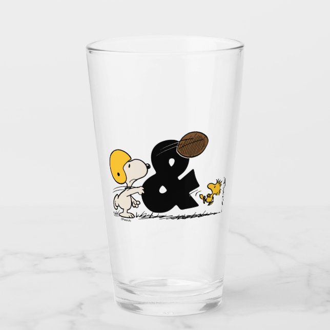 Verre cacahuètes | Football Snoopy & Woodstock (Devant)