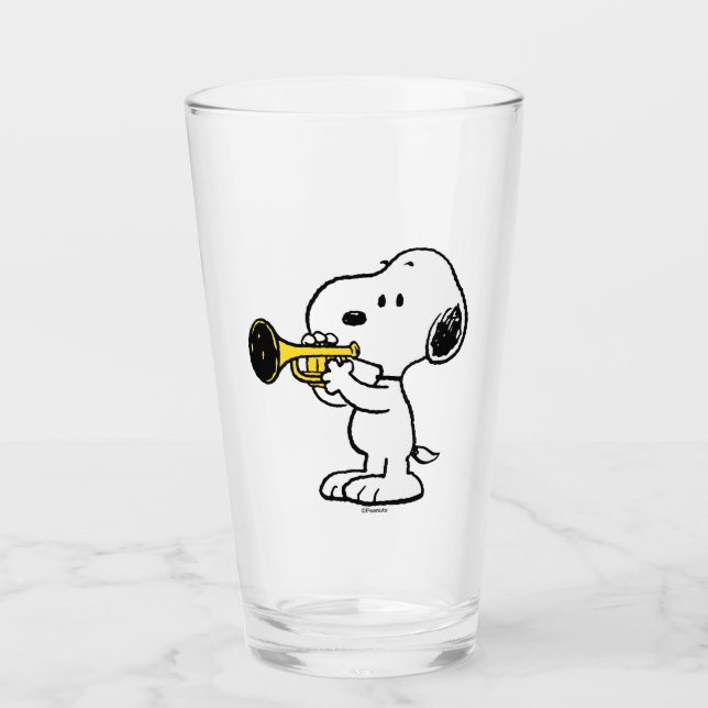 Verre cacahuètes | Joueur de trompette Snoopy (Devant)