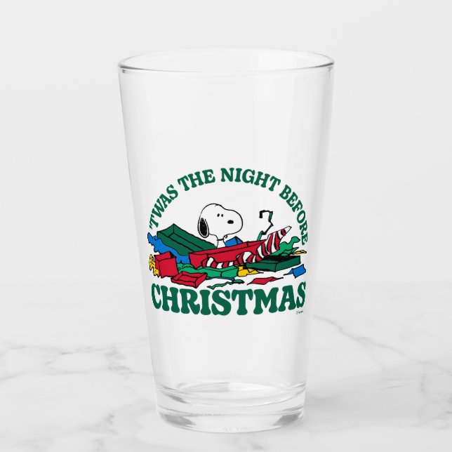 Verre cacahuètes | Snoopy 'C'était la nuit avant Noël (Devant)