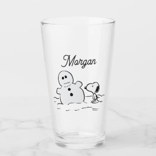 Verre cacahuètes   Snoopy Construit Un Snowman   Ajouter