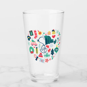 Verre cacahuètes Snoopy Holiday Happiness Heart