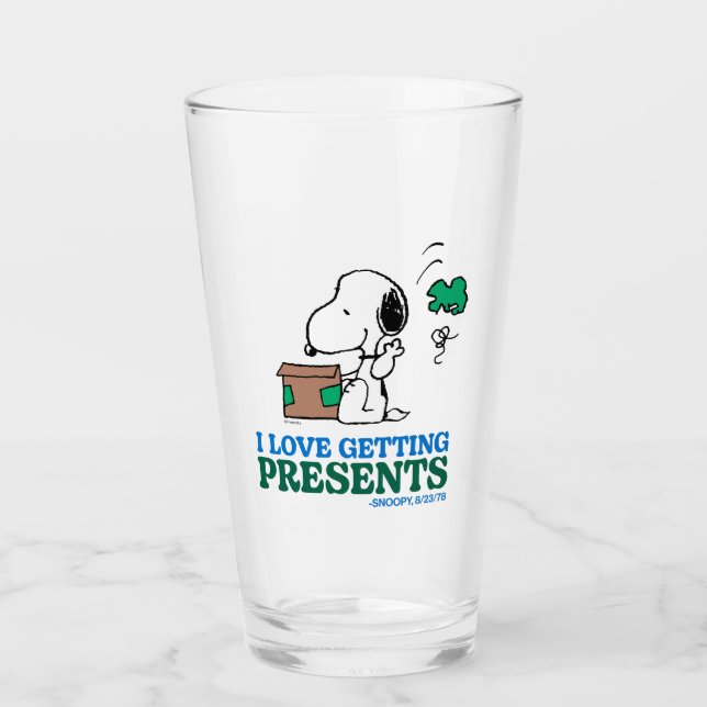Verre cacahuètes | Snoopy I Love Obtenir des présentatio (Devant)