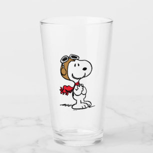 Verre cacahuètes   Snoopy L'As Volant