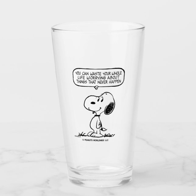 Verre cacahuètes | Snoopy Vous ne pouvez pas regarder to (Devant)