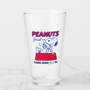Verre cacahuètes Snoopy & Woodstock penché autour