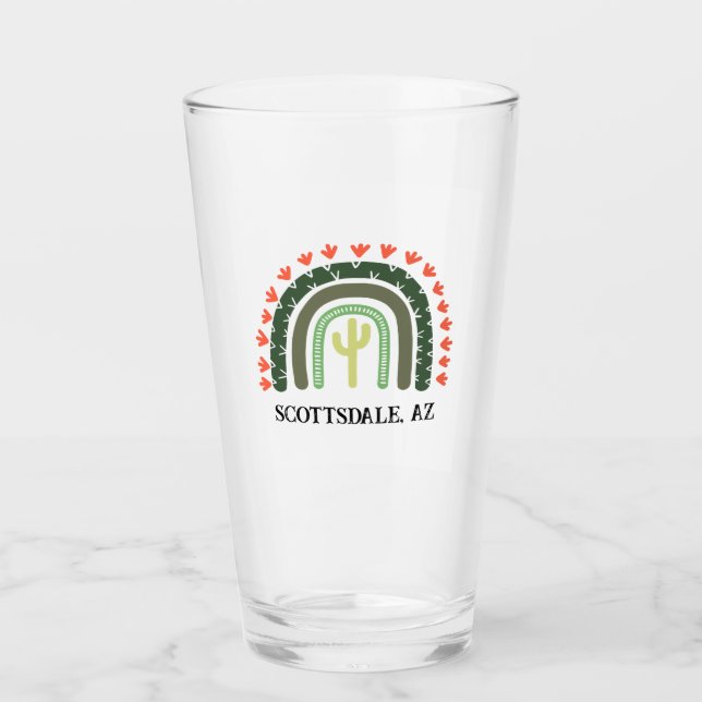 Verre Cactus Rainbow Scottsdale AZ Modern Desert Fun (Devant)