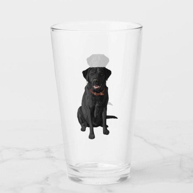 Verre Cadeau Amoureux des chiens de Black Labrador Retri (Devant)