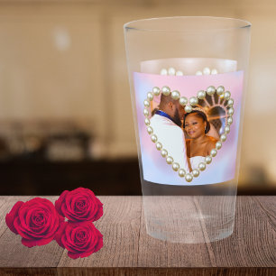 Verre Cadeau commémoratif de coeur de perle pour les 8 a