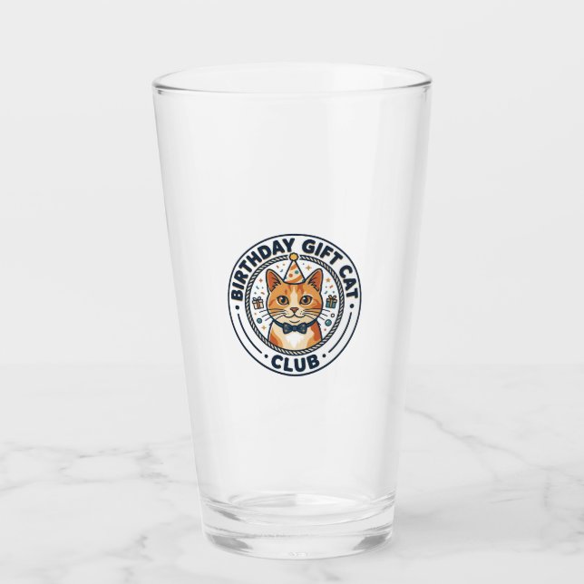 Verre Cadeau d'anniversaire Chat Amateur de Chat - Cadea (Devant)