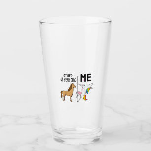 Verre Cadeau d'anniversaire d'autres licornes de 49 ans