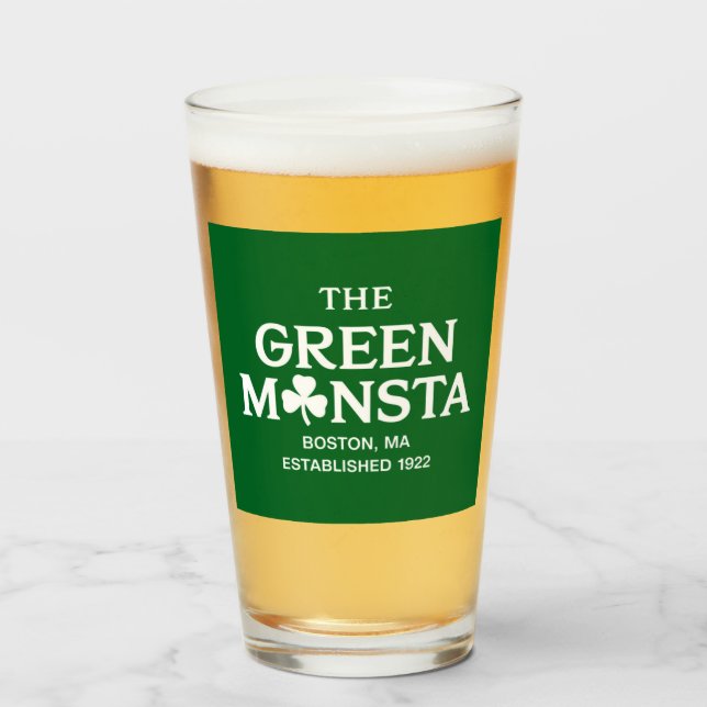 Verre Cadeau de baseball Green Monsta Boston Green Monst (Devant (rempli))