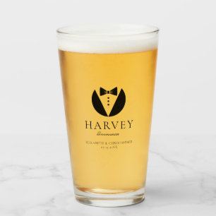 Verre Cadeau de garçon d'honneur cravate simple minimale