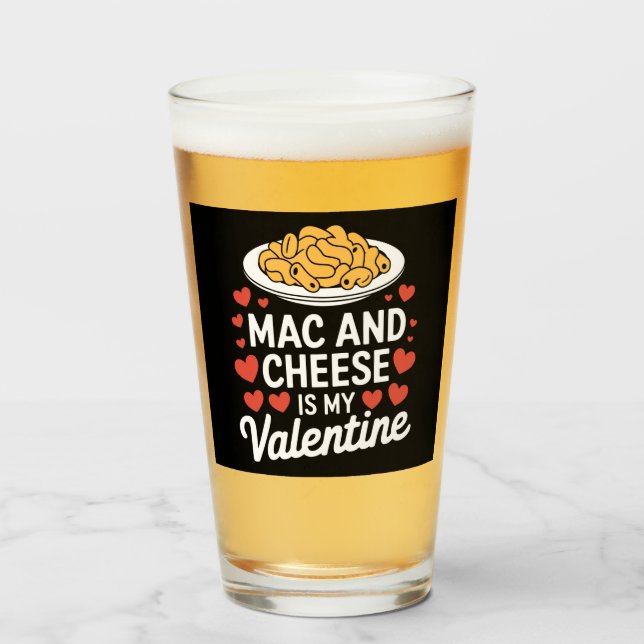 Verre Cadeau de la Saint-Valentin Mac And Cheese pour am (Devant (rempli))