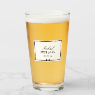 Verre Cadeau de mariage personnalisé Best Man Bowtie