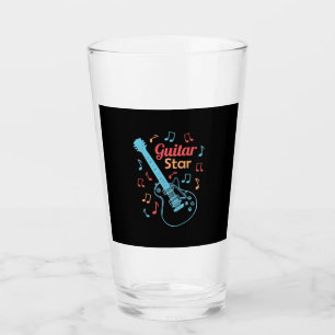Verre Cadeau de Noël Fière étoile guitariste