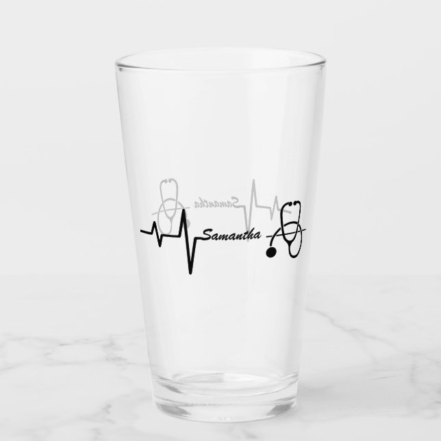 Verre Cadeau d'études de l'infirmière autorisée moderne (Devant)