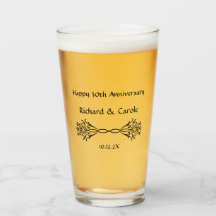 Verre Cadeau élégant personnalisé pour les 30 ans de mar