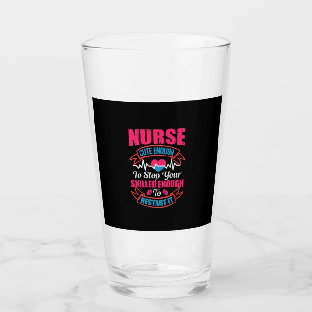 Verre Cadeau infirmière | Infirmière Assez Mignonne Pour (Devant)