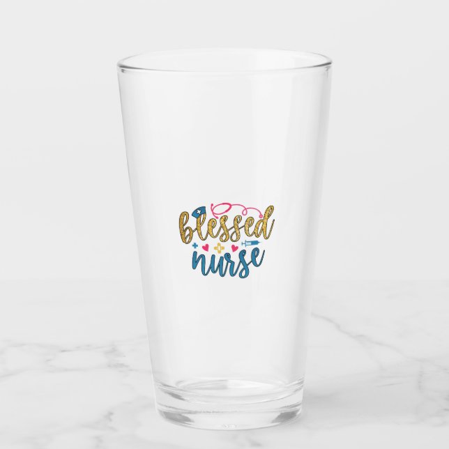 Verre Cadeau infirmière | Infirmière bénie (Devant)