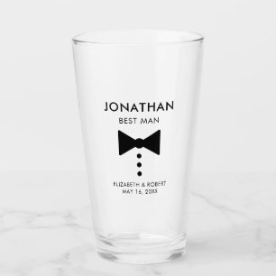 Verre Cadeau personnalisé Best Man Modern Tuxedo Mariage