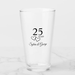 Verre Cadeau personnalisé pour le 25e anniversaire de ma