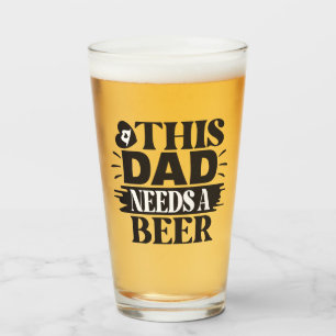 Verre Cadeau pour papa Beer Lover Fête des pères Cadeaux