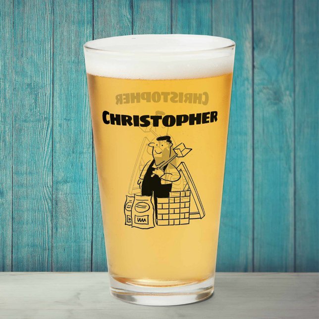 Verre Cadeau pour un Constructeur avec son Nom. Construc (Créateur téléchargé)