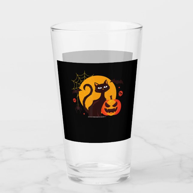 Verre Cadeau Spider | Halloween Black Cat Spider Citroui (Devant)