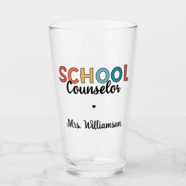 Verre Cadeaux d'appréciation du conseiller scolaire pers (Devant)