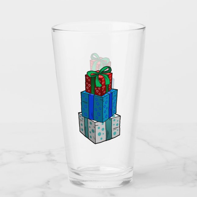 Verre Cadeaux de Noël (Devant)