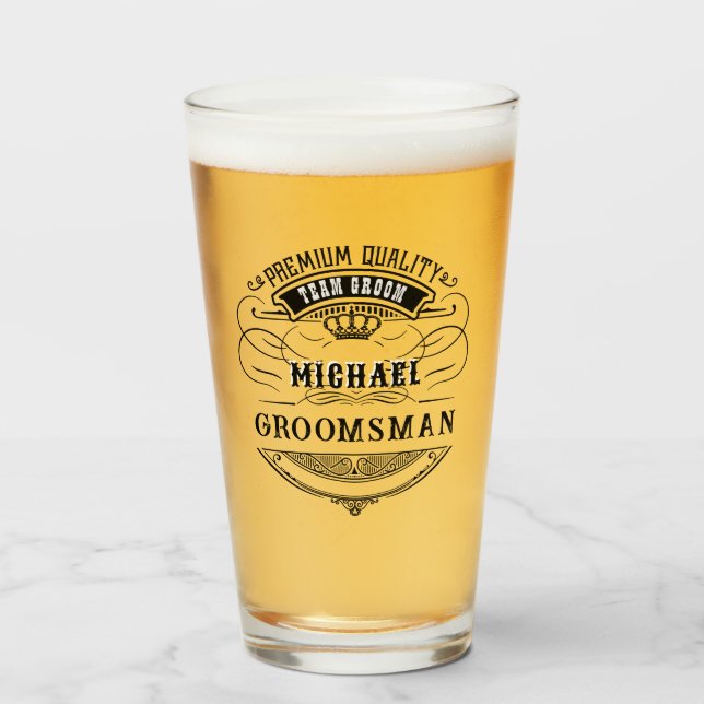 Verre Cadeaux Groomsmen (Devant (rempli))