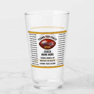 Verre Cadeaux personnalisés d'entraîneur de football, No