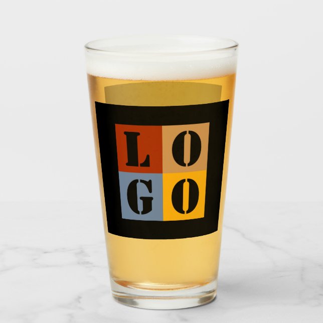 Verre Cadeaux personnalisés modernes Noir Simple (Devant (rempli))