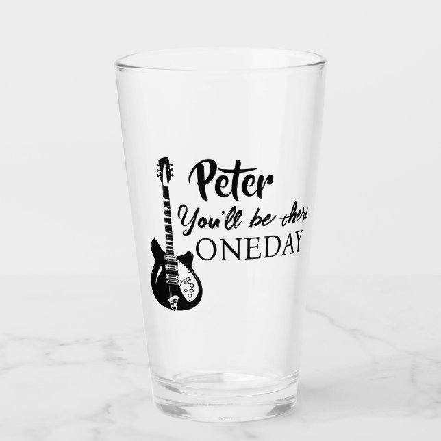 Verre Cadeaux Vintages personnalisés pour guitariste, mu (Devant)