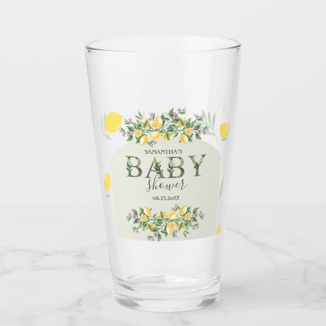 Verre Cadre de citrons à l'aquarelle (Devant)