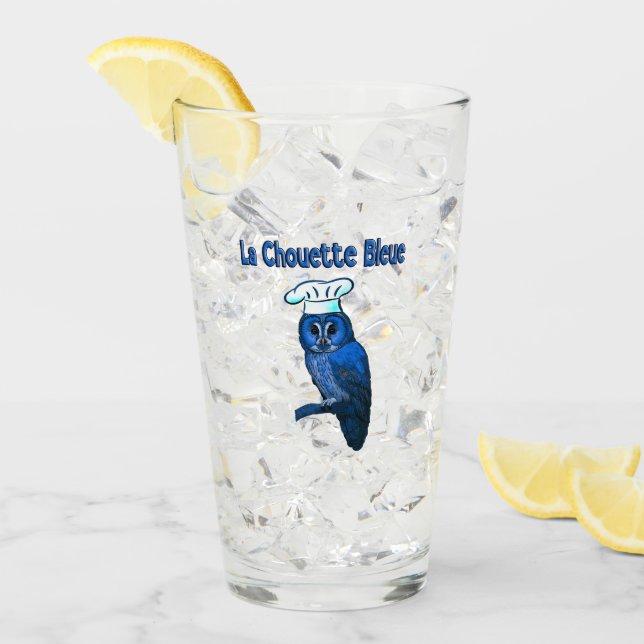 Verre Café La Chouette Bleue (Devant glace)