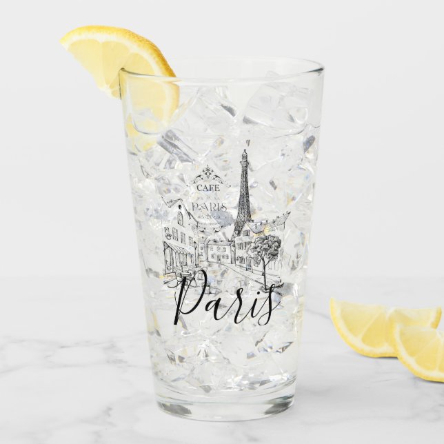 Verre Café Paris (Devant glace)