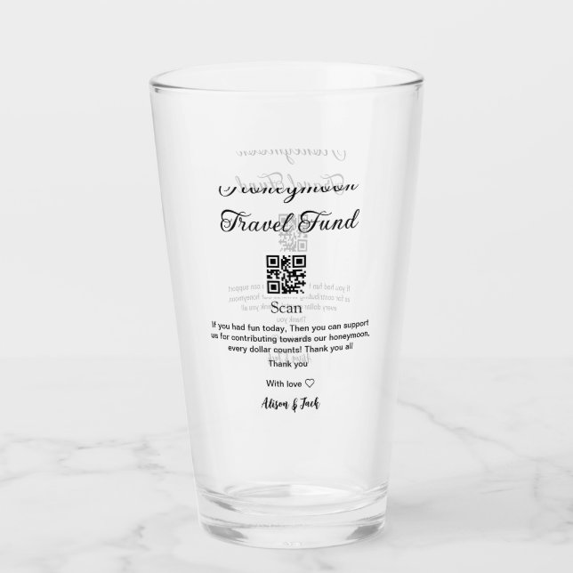 Verre Caisse de lune de miel scannez le code QR ajouter  (Devant)