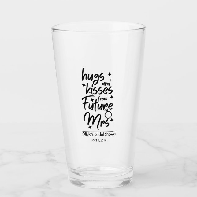 Verre Câlins et baisers de la future Mme (Devant)
