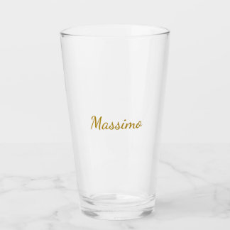 Verre Calligraphie de couleur or élégante simple et sobr