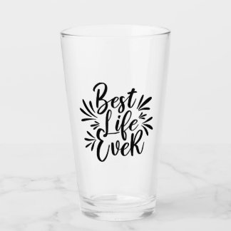 Verre Calligraphie noir de la meilleure vie