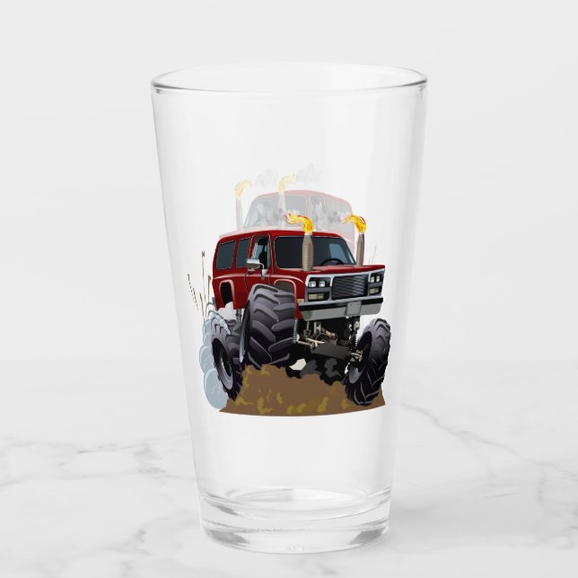 Verre Camion monstre de dessin animé (Devant)