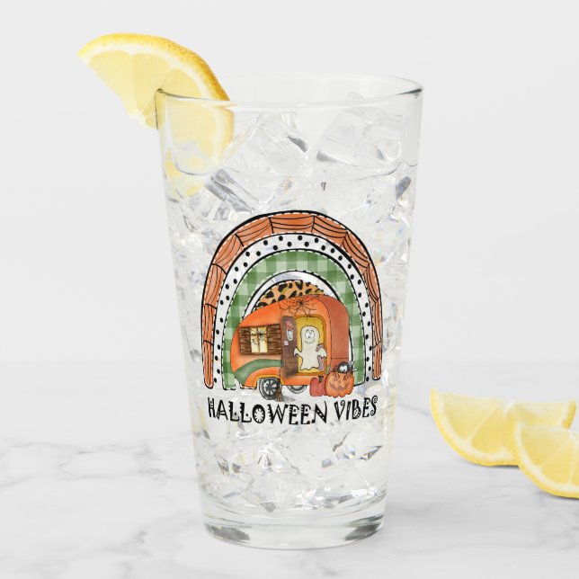 Verre Camper/remorque Rainbow Halloween Vibes (Devant glace)